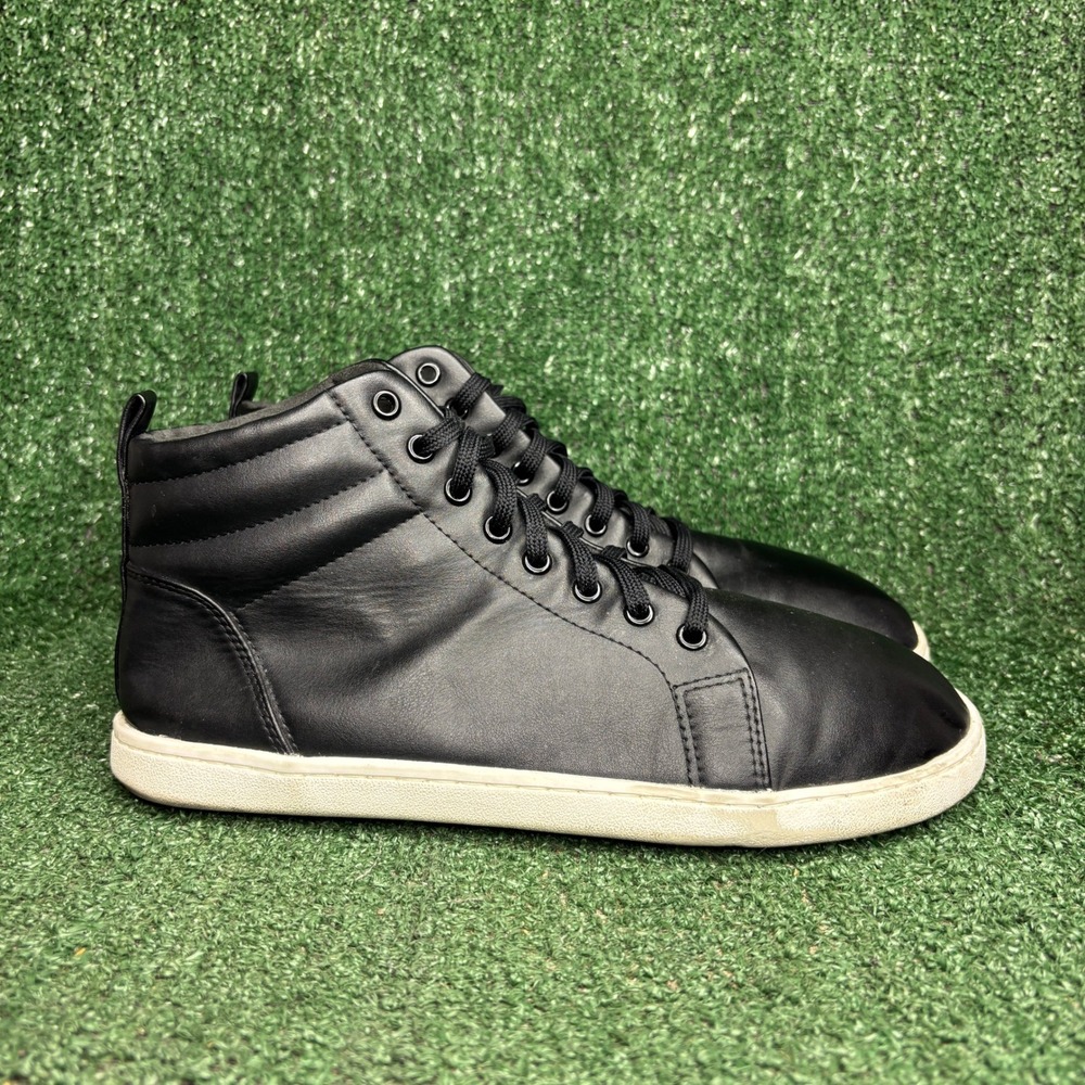 Feelgrounds Patrol Barefoot Minimalist Leather High Top Sneaker Black Mens Sz 10